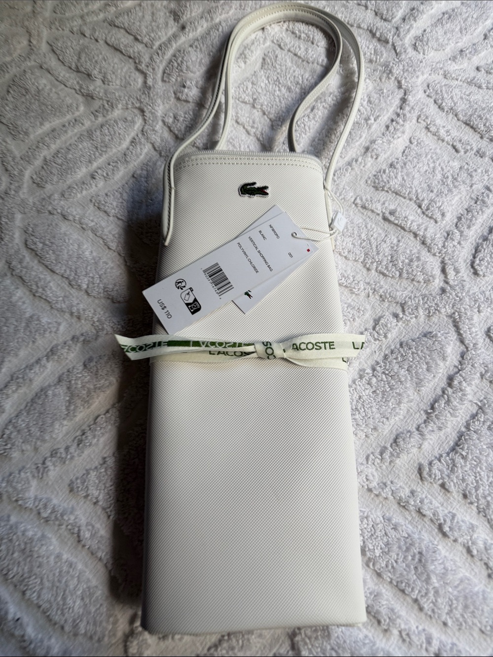 Brand New Lacoste Tote with Zipper